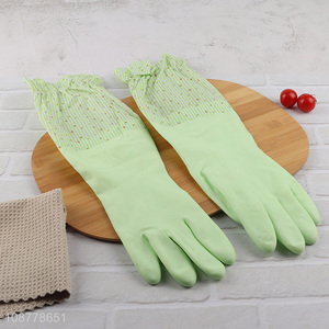 Low price green household <em>gloves</em> cleaning <em>gloves</em>