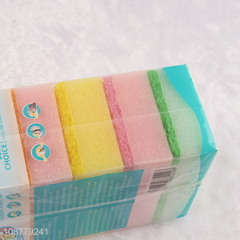 Good quality 5pcs non-scratch scrub sponge for kitchen