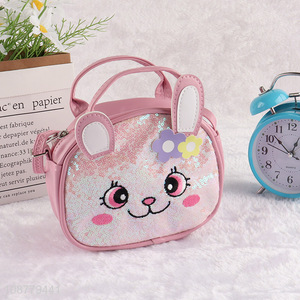 Wholesale cartoon sequin crossbody bag for kids girls