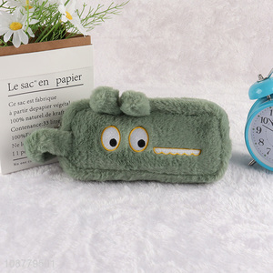 Good quality cute plush crocodile pencil pouch