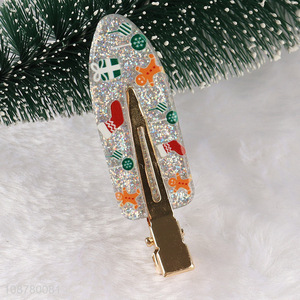 New arrival cute Christmas no bend <em>hair</em> <em>clips</em>