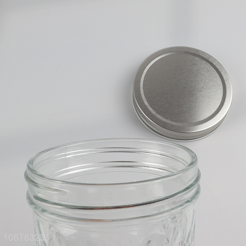 High quality clear glass caviar jam jars with lid