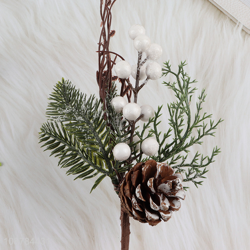 Good quality artificial Christmas pine picks with pinecones