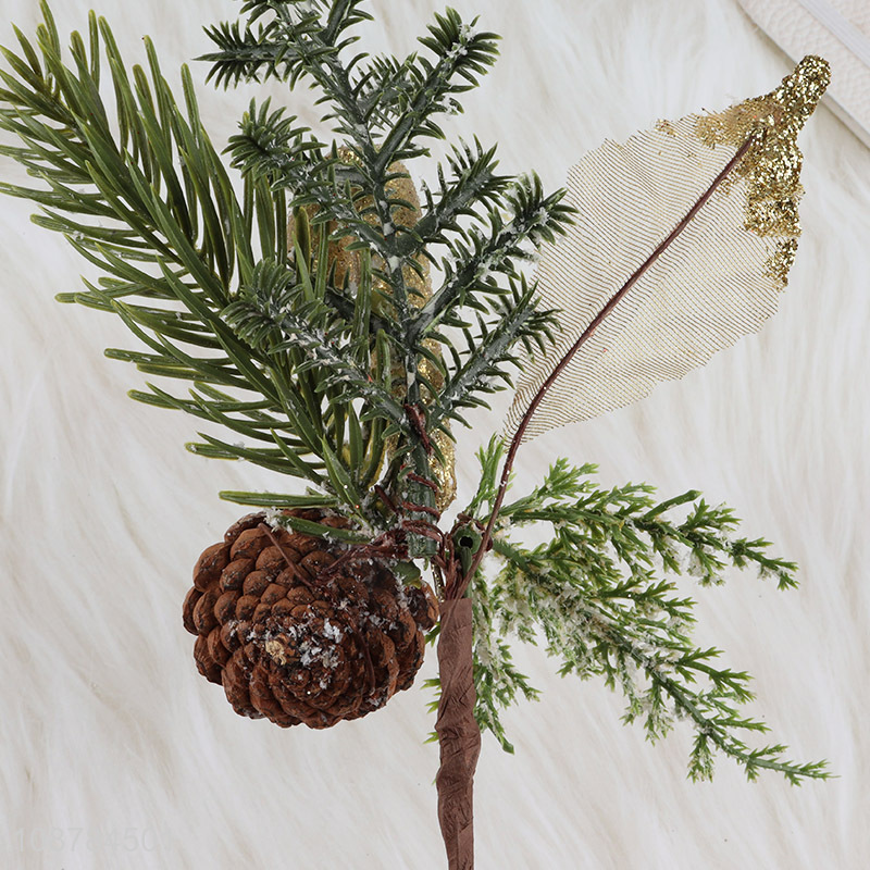 Good quality artificial Christmas pine picks with pinecones