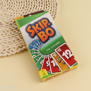New arrival skip bo card game for age 7+  players 2-6