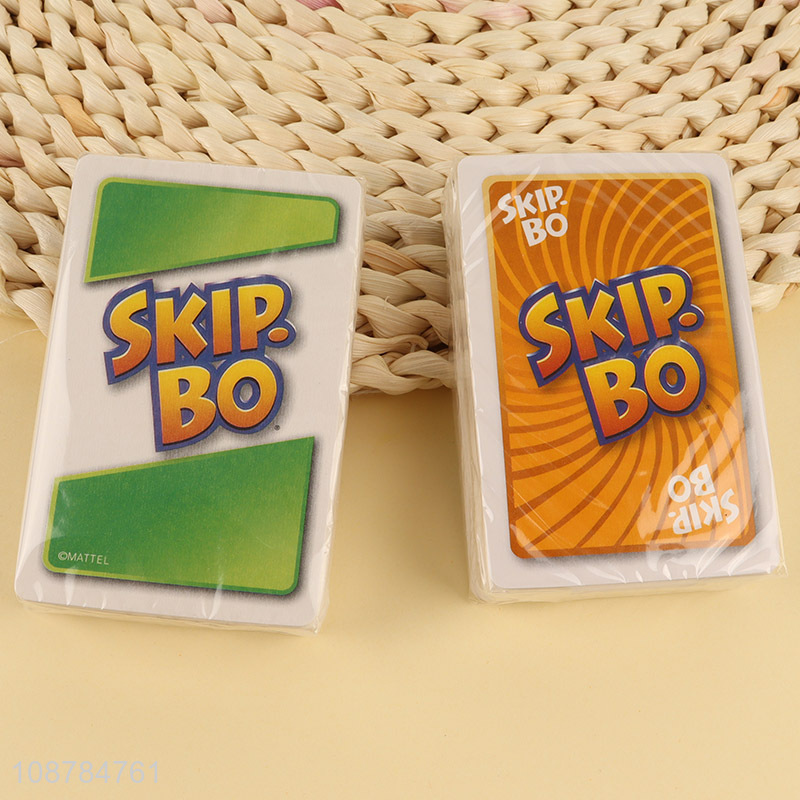 New arrival skip bo card game for age 7+  players 2-6
