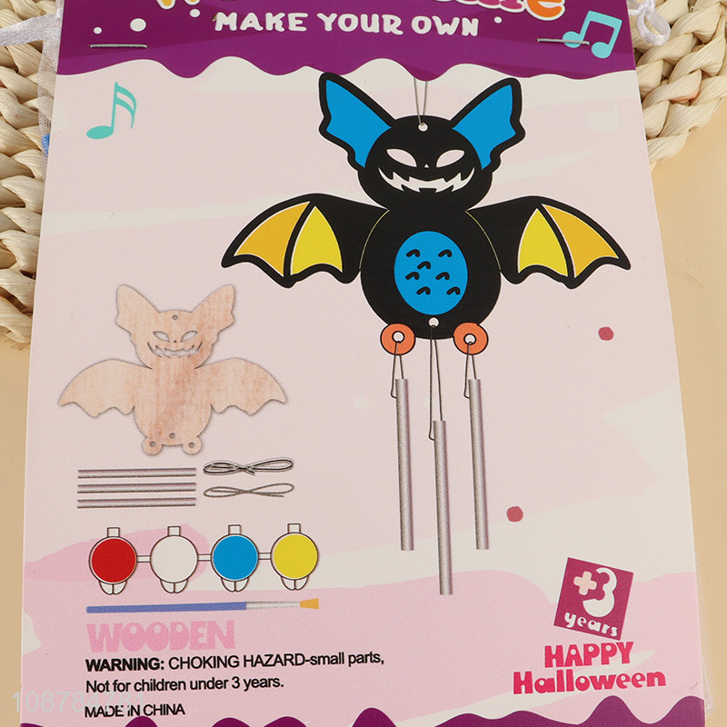 Factory Price Windchime Kit DIY Halloween Wooden Chimes For Kids