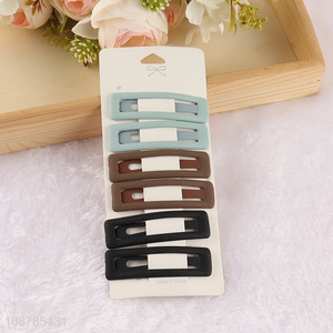 Yiwu factory 6pcs hollow <em>hairpin</em> for girls