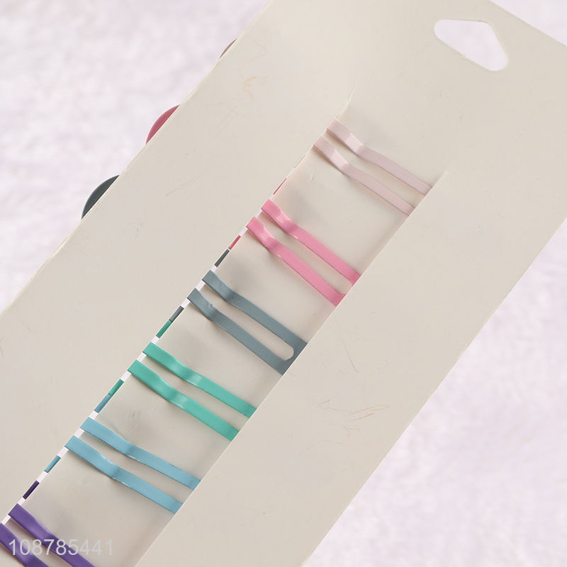 Good price 6pcs candy color alloy hairpin