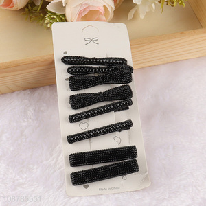 Best price black fashionable girls hairpin set