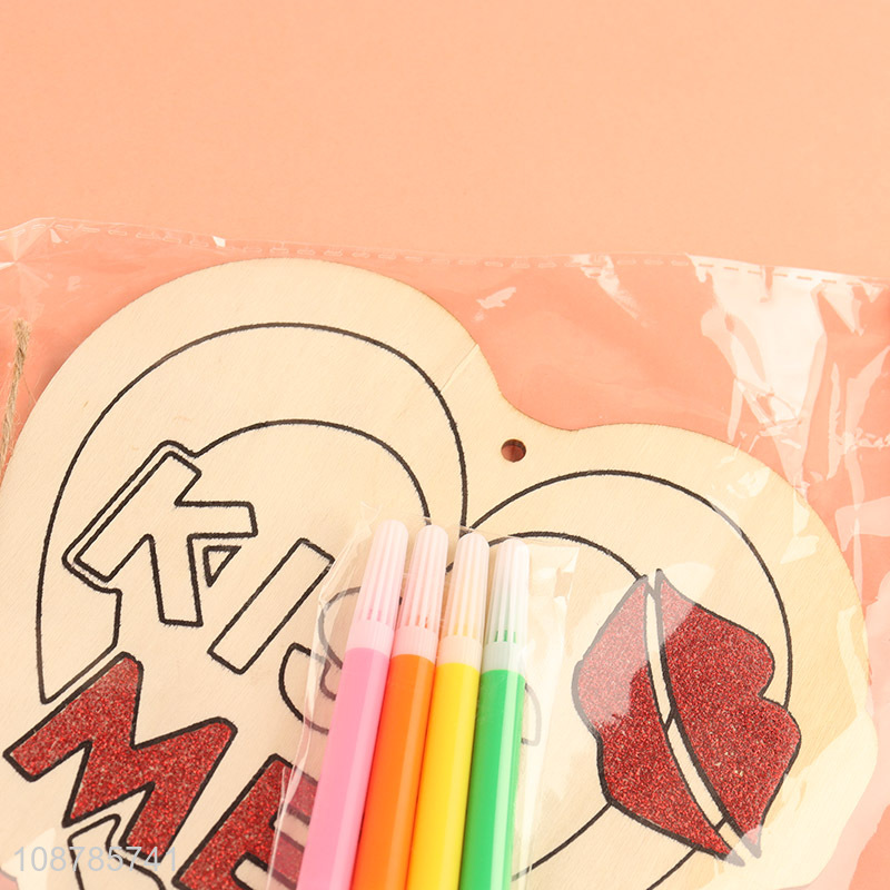 Top sale heart shape diy painting hanging ornaments