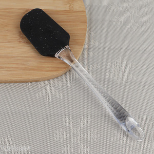 Wholesale clear plastic handle silicone butter spatula