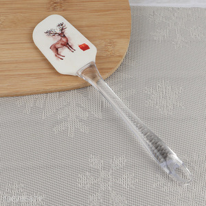 Online wholesale plastic handle Christmas silicone spatula