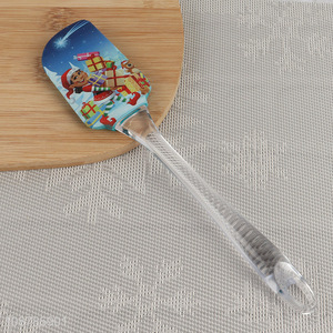 New product plastic handle Christmas silicone spatula