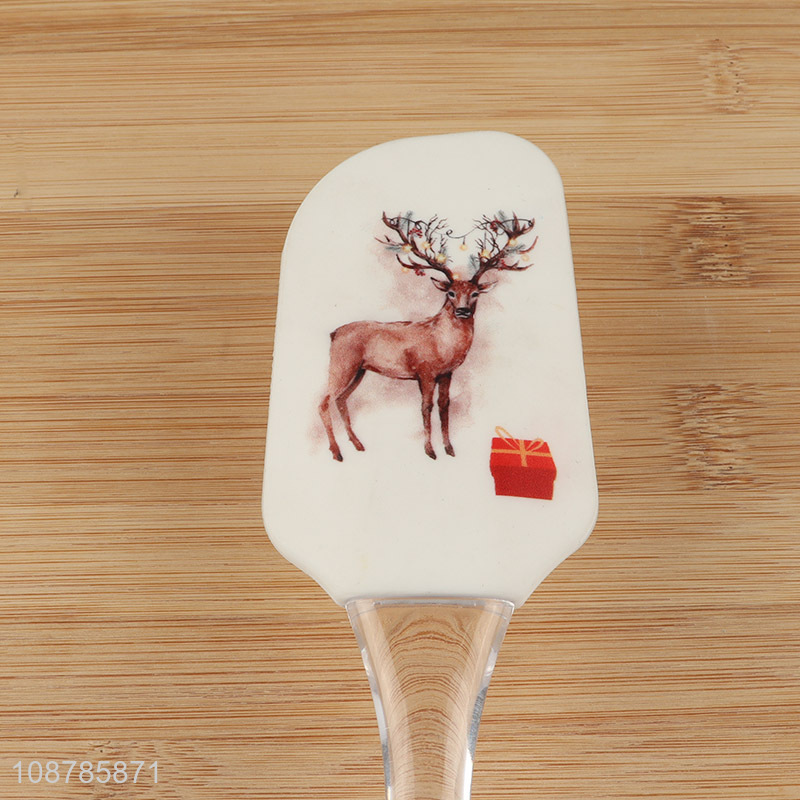 Online wholesale plastic handle Christmas silicone spatula