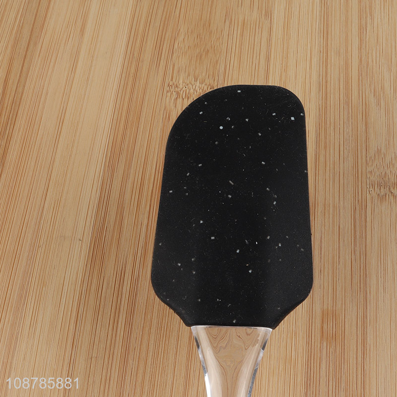 Wholesale clear plastic handle silicone butter spatula