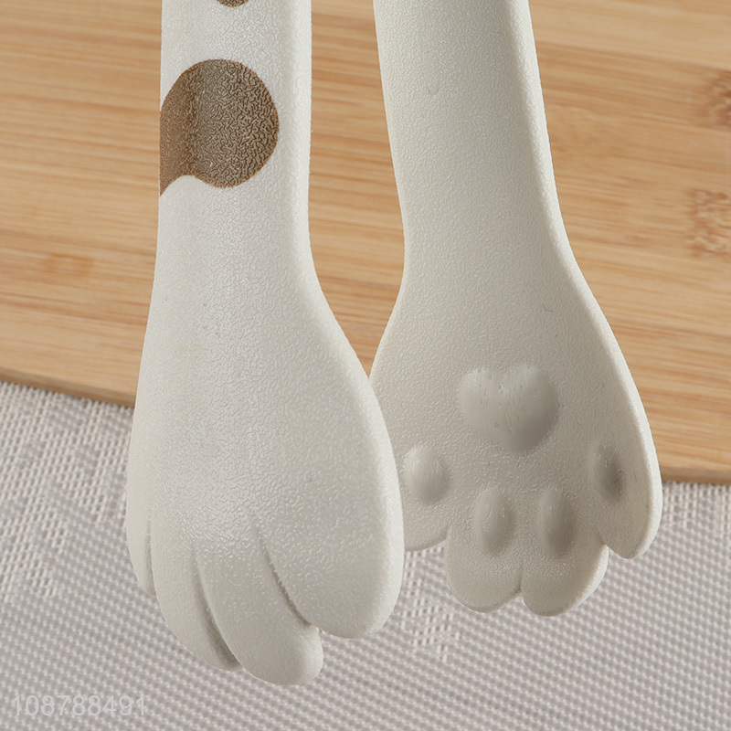 New product 7 9 inch cute cat paw shape kitchen tongs