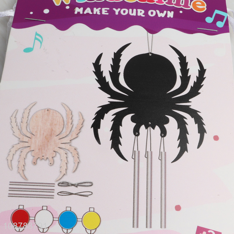 High Quality 3D Cutting Wooden Spider Craft Painting Kit For Kids