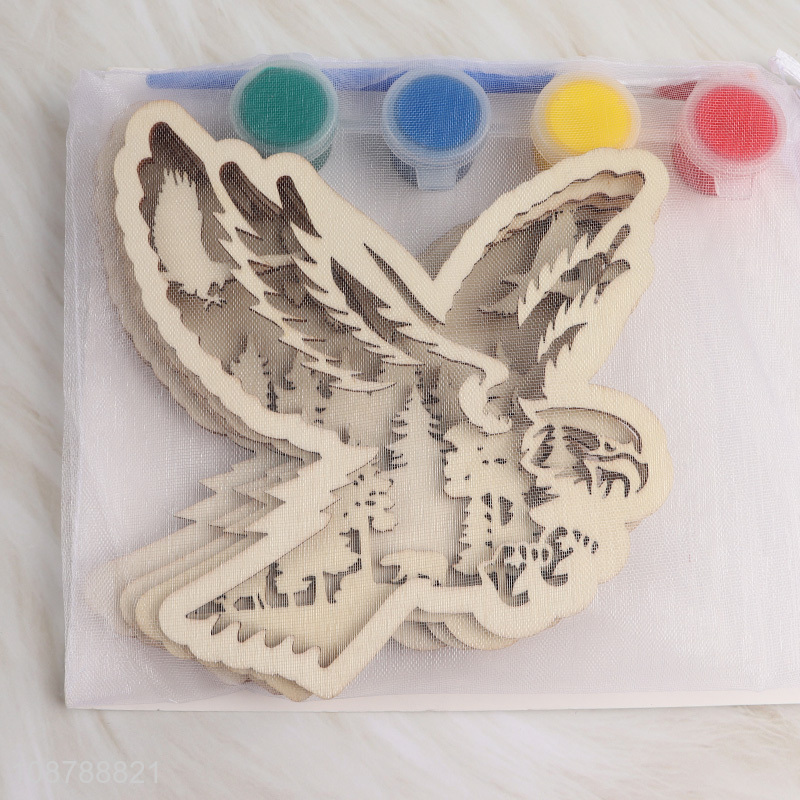 New Arrival 3D Cutting Wooden Eagle Craft Painting Kit For Kids