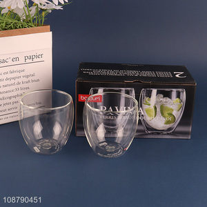 Hot items 2pcs glass water cup drinking cup