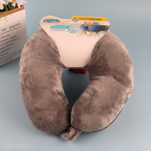 Hot selling white travel U-shaped pillow