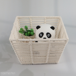 Hot selling multi-purpose woven cotton rope storage basket