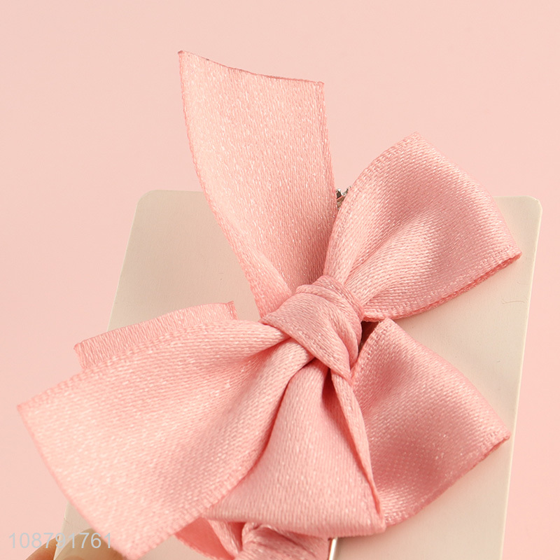 Online wholesale pink bowknot girls hairpin hair accessories
