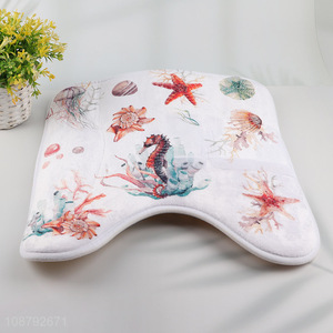 Wholesale non-slip absorbent printed bath mat toilet rug