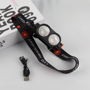 Wholesale 2LED Sensor Headlight (with 600mah 18650 lithium battery)