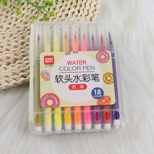 New product 18pcs soft tip <em>watercolor</em> pens for kids