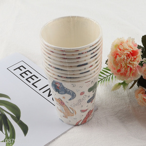 Wholesale 10pcs cute cartoon <em>disposable</em> paper <em>cups</em> coffee <em>cups</em>