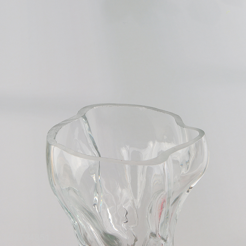 Wholesale clear glass vase hydroponic vase for tabletop decor