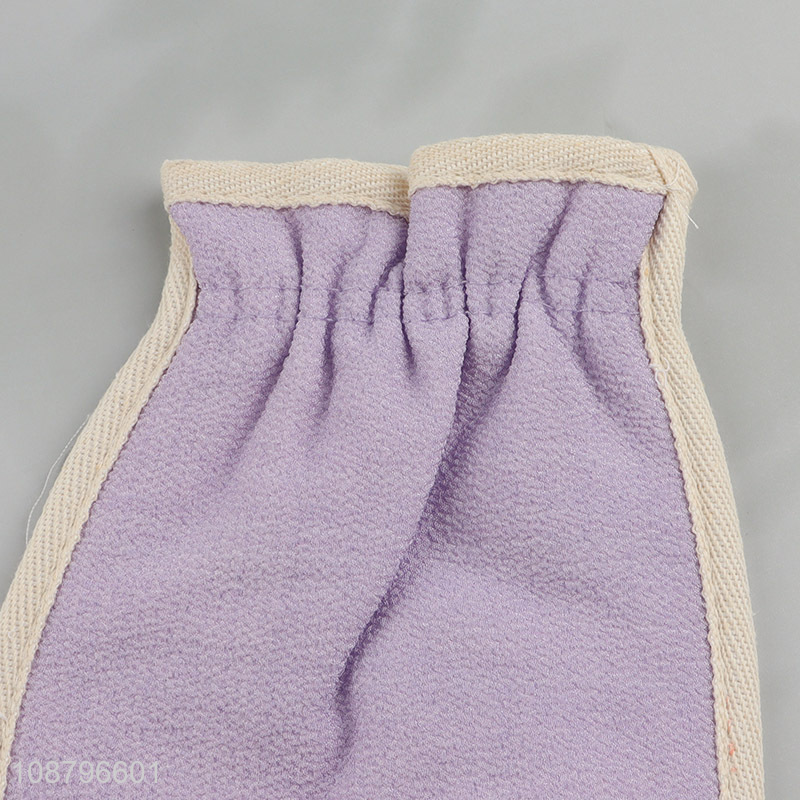 High quality double sided exfoliating shower glove bath mitt