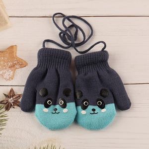 New product cute winter <em>gloves</em> hanging neck <em>gloves</em> for kids