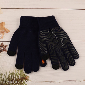 New arrival women men <em>winter</em> knit <em>gloves</em> for cycling