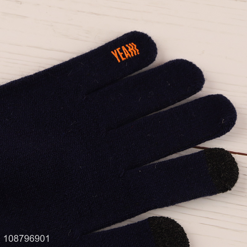 New arrival women men winter knit gloves for cycling