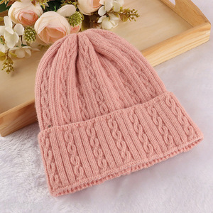 China imports women's winter cuffed beanies knit skull caps