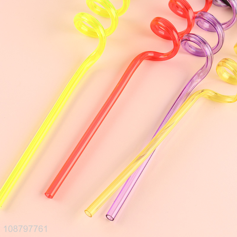 Good quality 4pcs cartoon plastic drinking straw