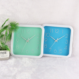 New arrival square battery operated simple silent wall clock