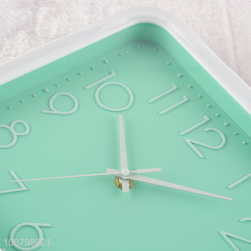 New arrival square battery operated simple silent wall clock