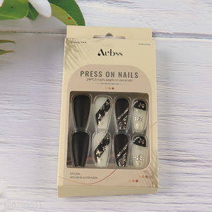 China imports 24pcs press on <em>fake</em> nails for <em>nail</em> art