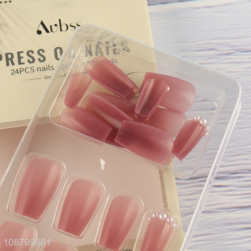 China imports 24pcs full cover fake nails false nails