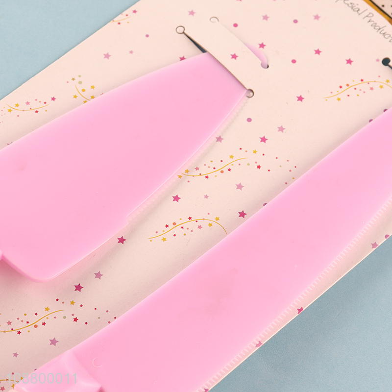 Online wholesale 2pcs plastic cake knife and server set