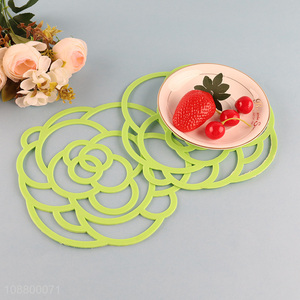 China imports 2pcs rose shape trivet mats pot holders