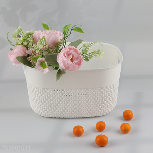 Latest design white plastic <em>storage</em> <em>basket</em> for sale