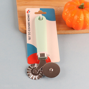 High quality stainless steel double wheel pizze cutter
