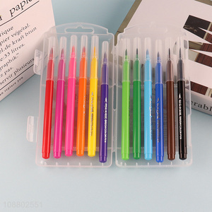 Factory price 12 colors <em>watercolor</em> brush pens for kids