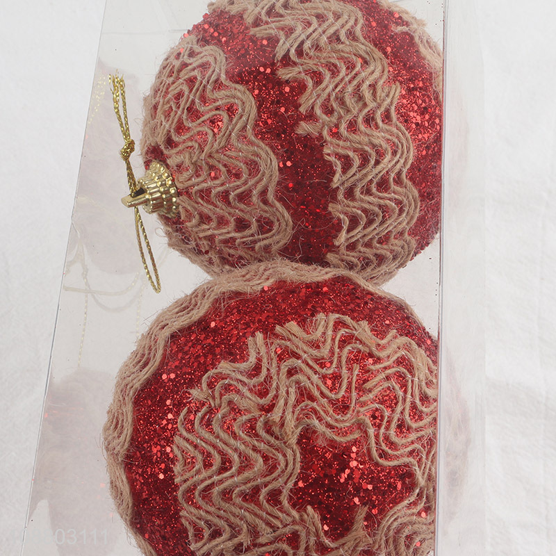 Top sale 3pcs round christmas hanging ornaments christmas ball