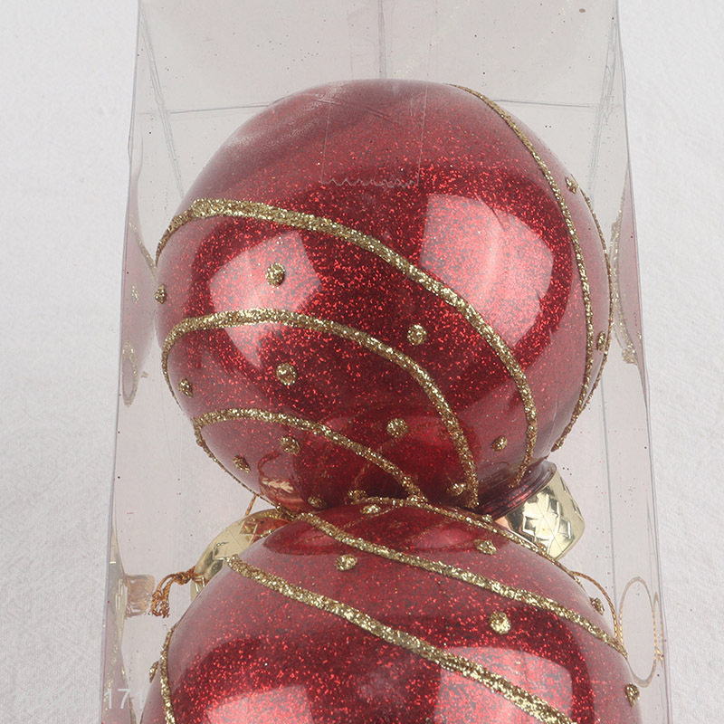 Good sale 3pcs red christmas ball christmas decoration