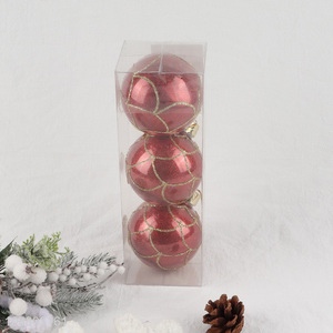 New product 3pcs round christmas ball for christmas tree